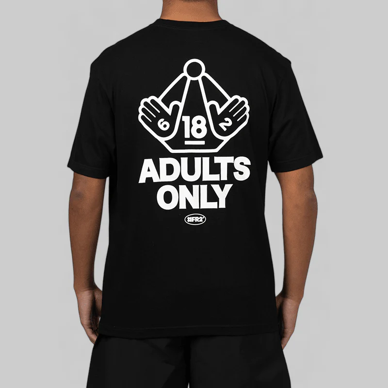"6182" Adults Only T-Shirt - Black