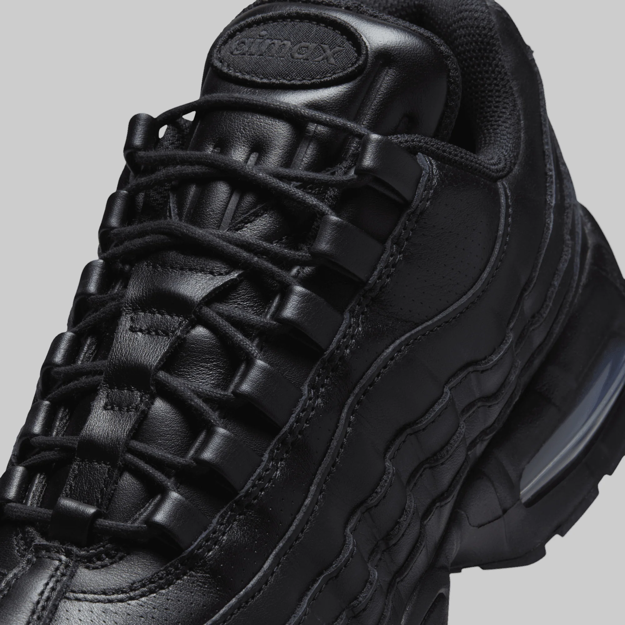 Air Max 95 Big Bubble LTR - Black Leather - Image 4