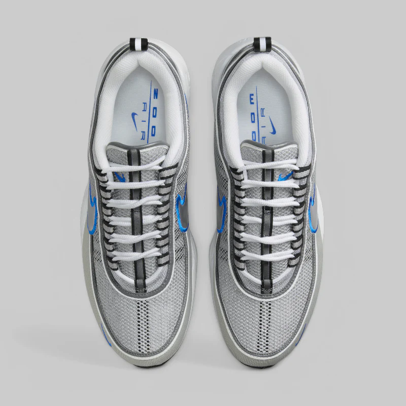 Air Zoom Spiridon OG SP - "Metallic Silver/Signal Blue" - Image 3