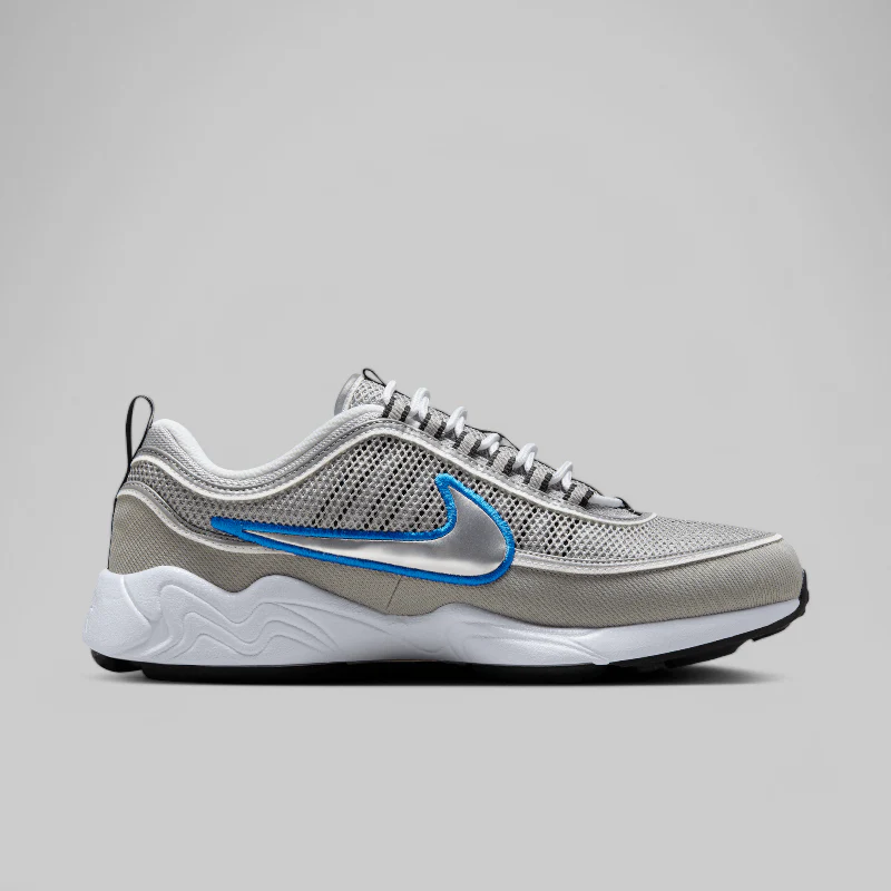 Air Zoom Spiridon OG SP - "Metallic Silver/Signal Blue" - Image 4