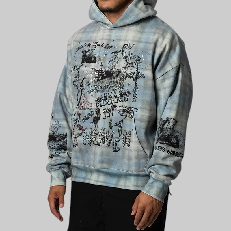 Already In Heaven Plaid Hoodie - Tartan - Image 2