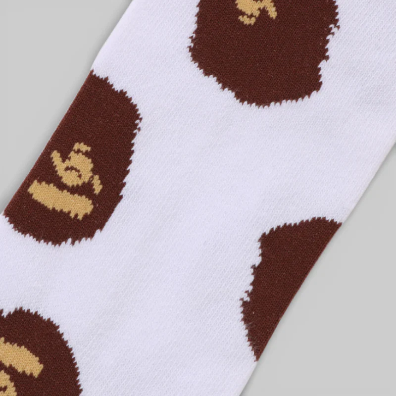 Ape Head Pattern Socks - White - Image 2