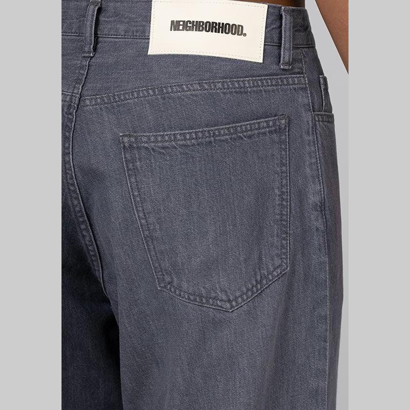 Baggy Silhouette Denim Pant - Blue Gray - Image 4