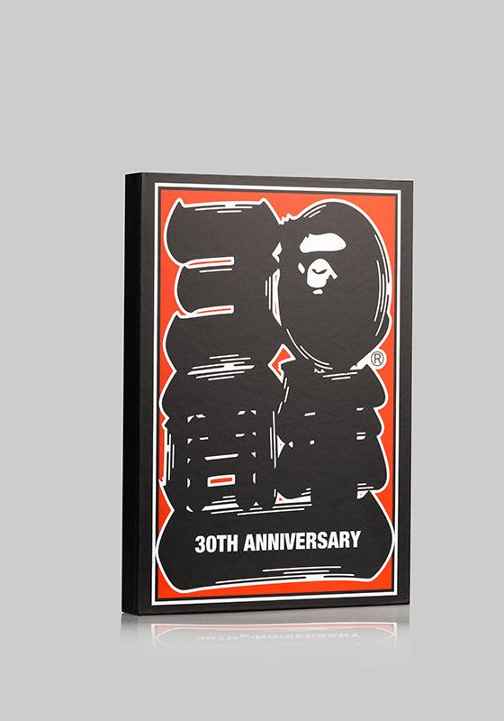 Bape 30th Anniversary Ape Head T-Shirt - White/Navy - Image 6
