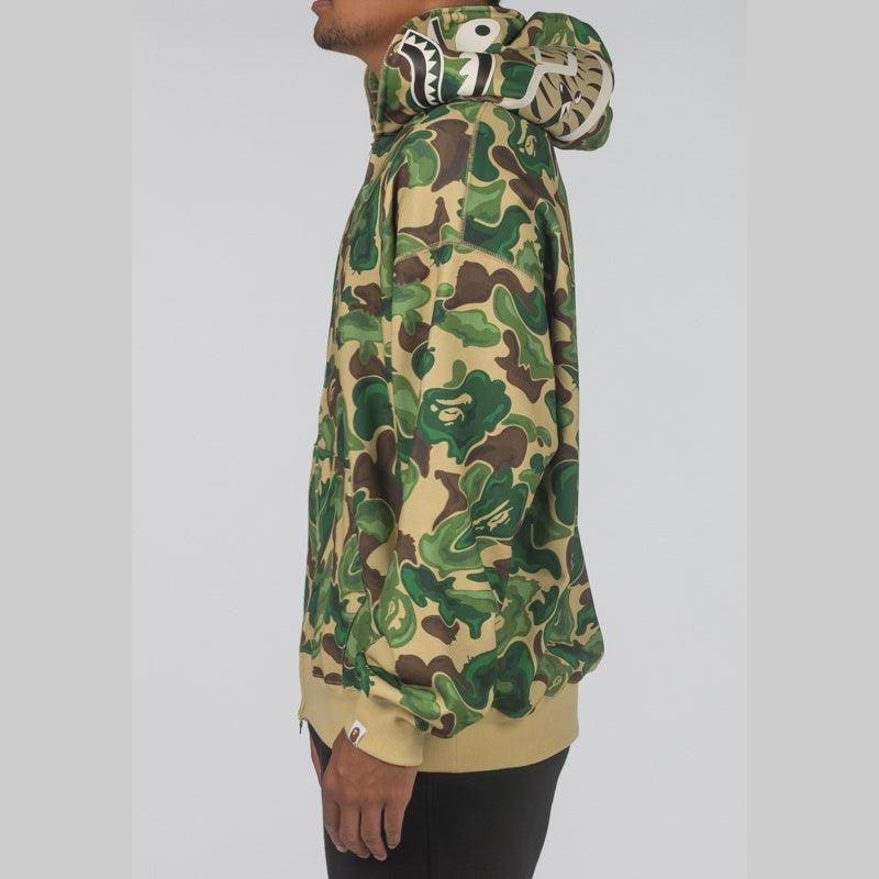 Bape Art Camo Shark Hoodie - Green - Image 5