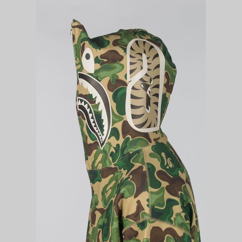 Bape Art Camo Shark Hoodie - Green - Image 6
