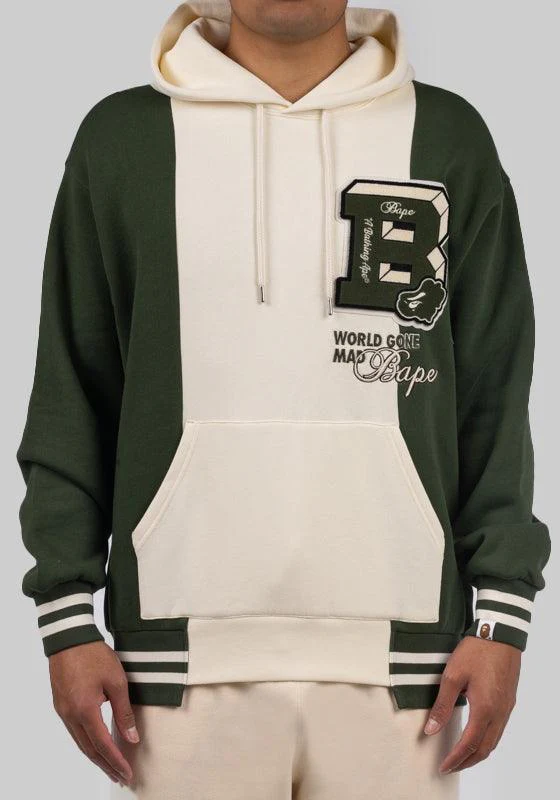 Bape Badges Colour Blocking Hoodie - Ivory - Image 2