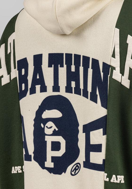 Bape Badges Colour Blocking Hoodie - Ivory - Image 4