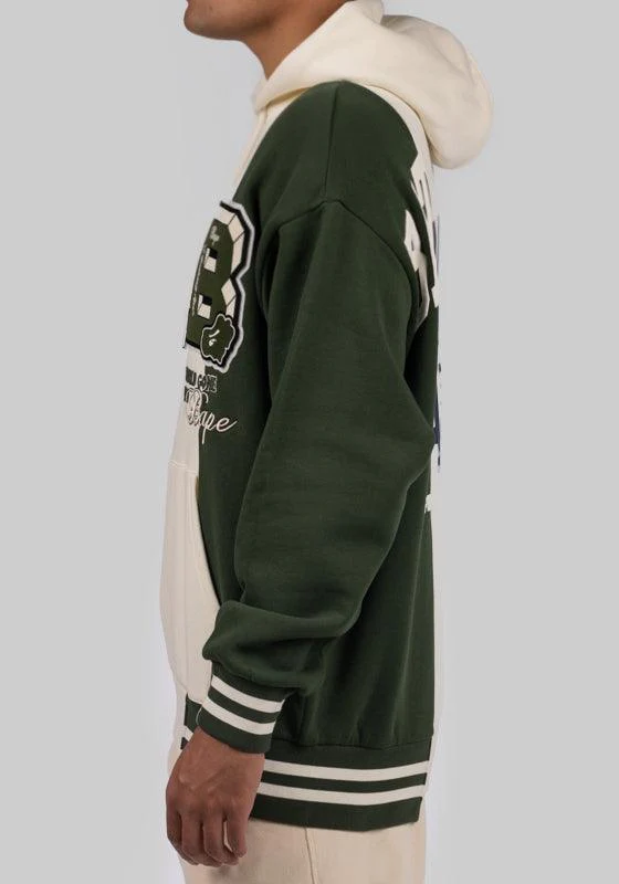 Bape Badges Colour Blocking Hoodie - Ivory - Image 5