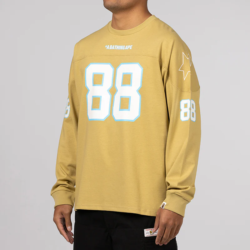 Bape Football Relaxed Fit Long Sleeve - Beige - Image 2