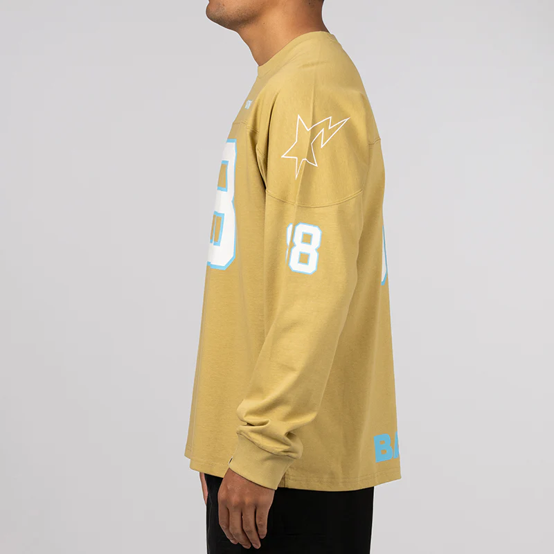Bape Football Relaxed Fit Long Sleeve - Beige - Image 3