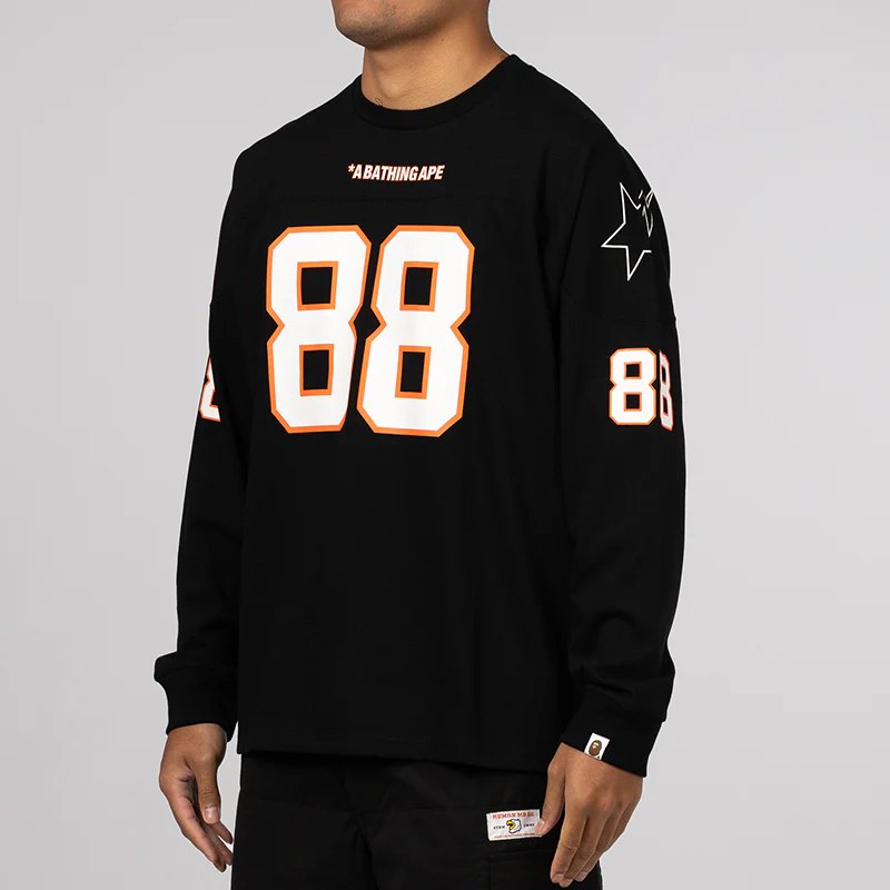 Bape Football Relaxed Fit Long Sleeve - Black - Image 2