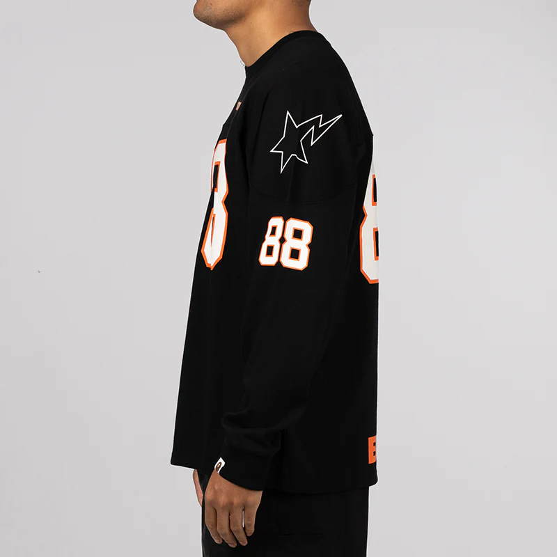 Bape Football Relaxed Fit Long Sleeve - Black - Image 3