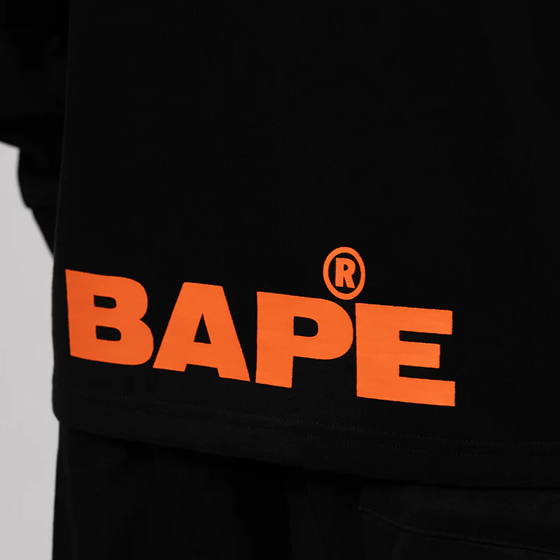 Bape Football Relaxed Fit Long Sleeve - Black - Image 6