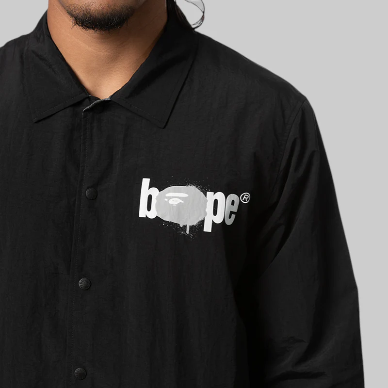Bape Reversible Coach Jacket - Black - Image 9