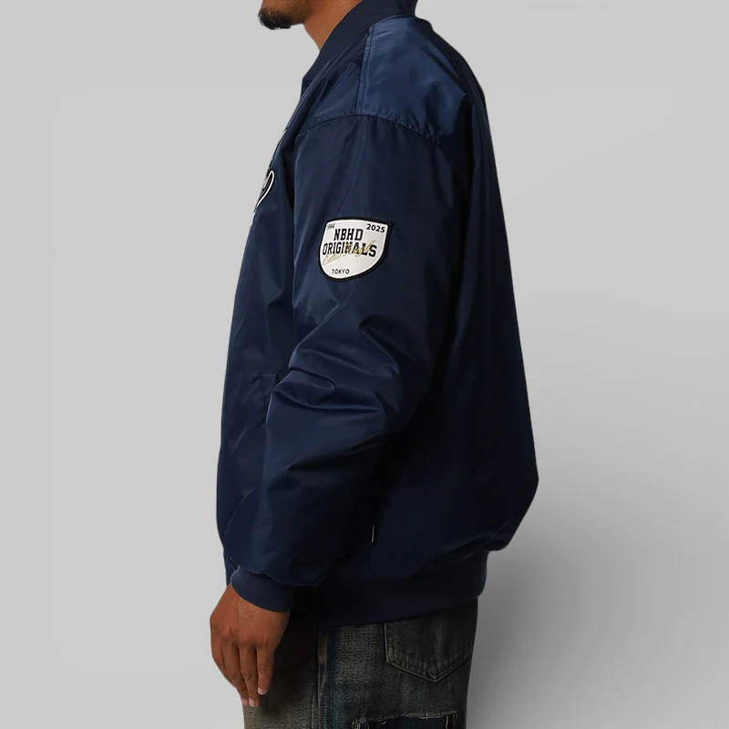 Baseball Jacket - Navy - Image 3