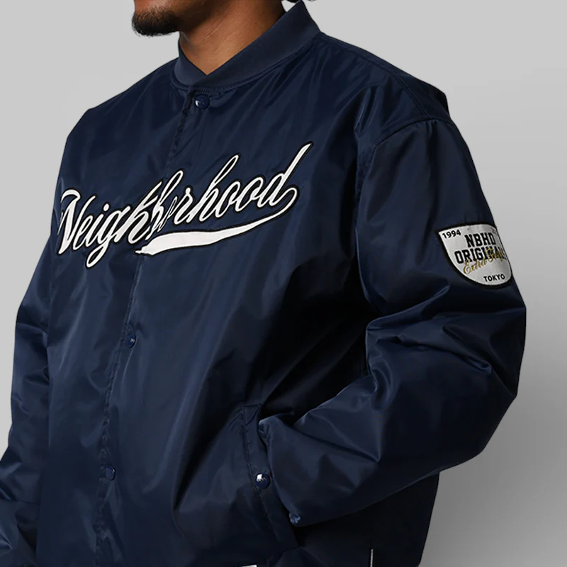 Baseball Jacket - Navy - Image 6