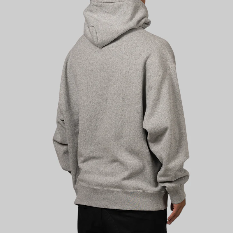 Baseball Logo Relaxed Fit Hoodie - Grey - Image 4