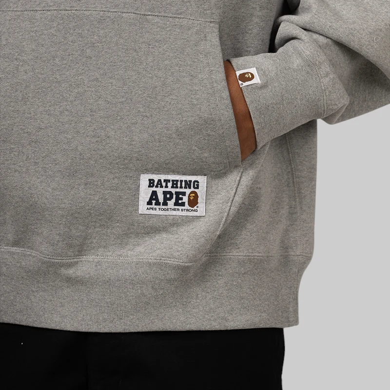 Baseball Logo Relaxed Fit Hoodie - Grey - Image 6