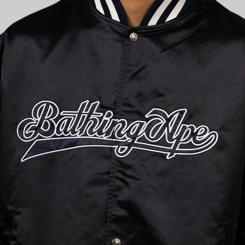 Baseball Varsity Jacket - Navy - Image 6