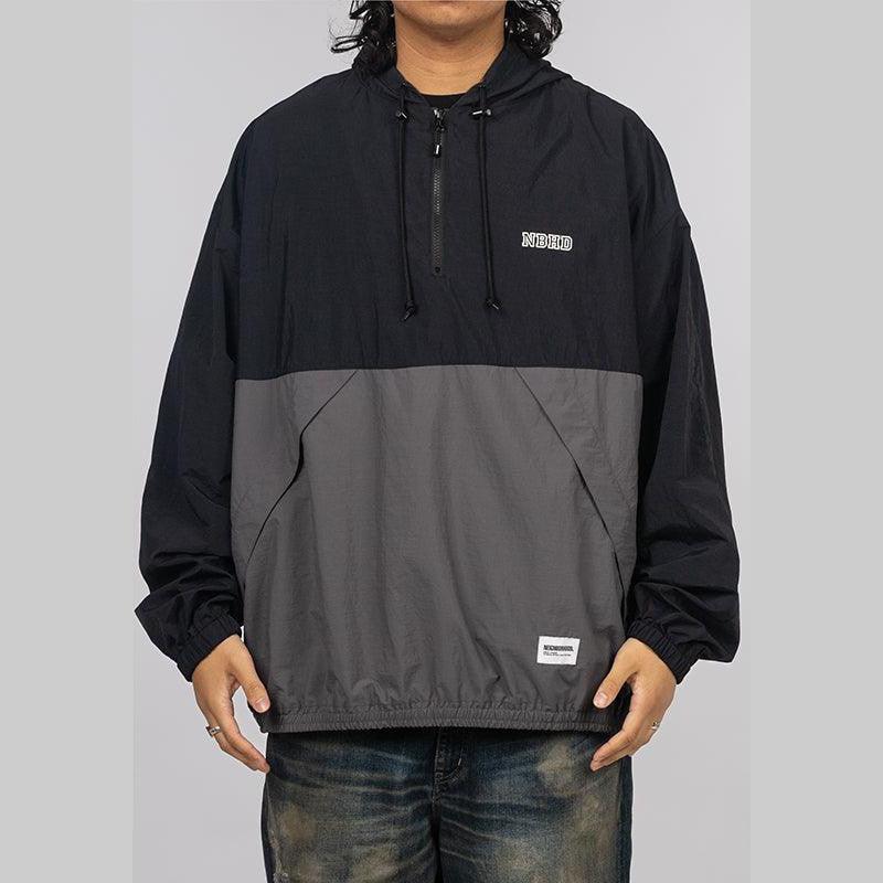 Bicolor Anorak Jacket - Black - Image 2