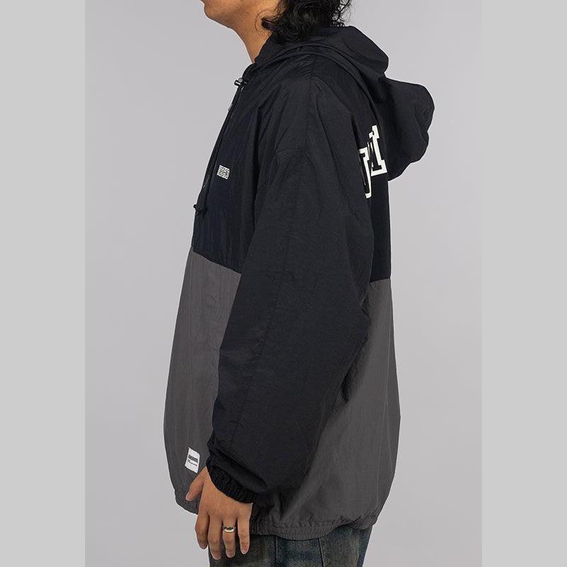 Bicolor Anorak Jacket - Black - Image 4