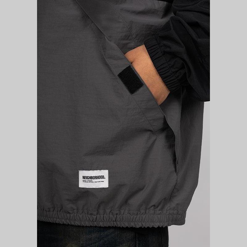 Bicolor Anorak Jacket - Black - Image 7