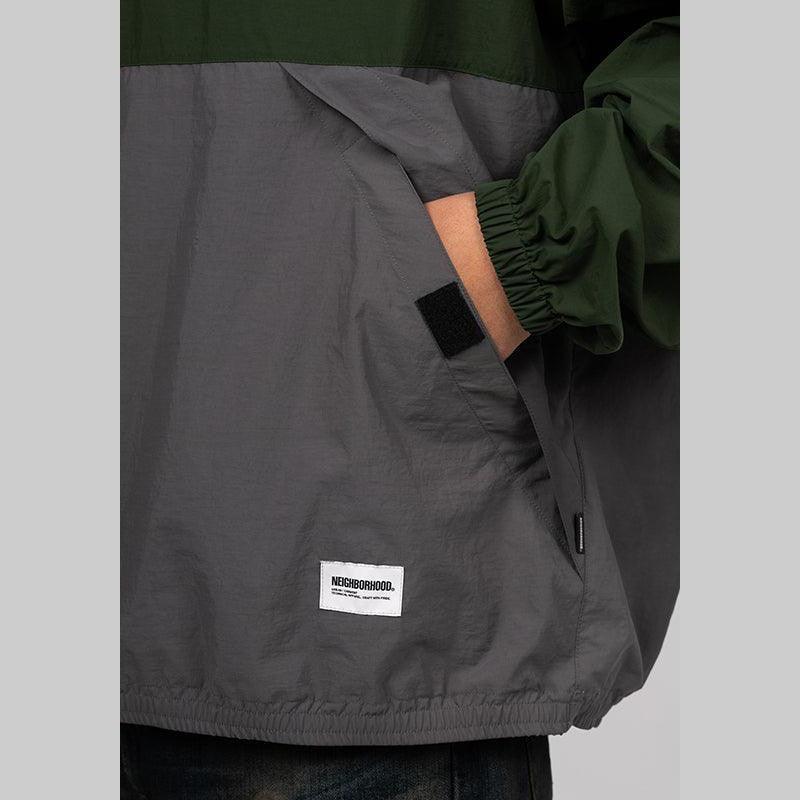 Bicolor Anorak Jacket - Green - Image 7
