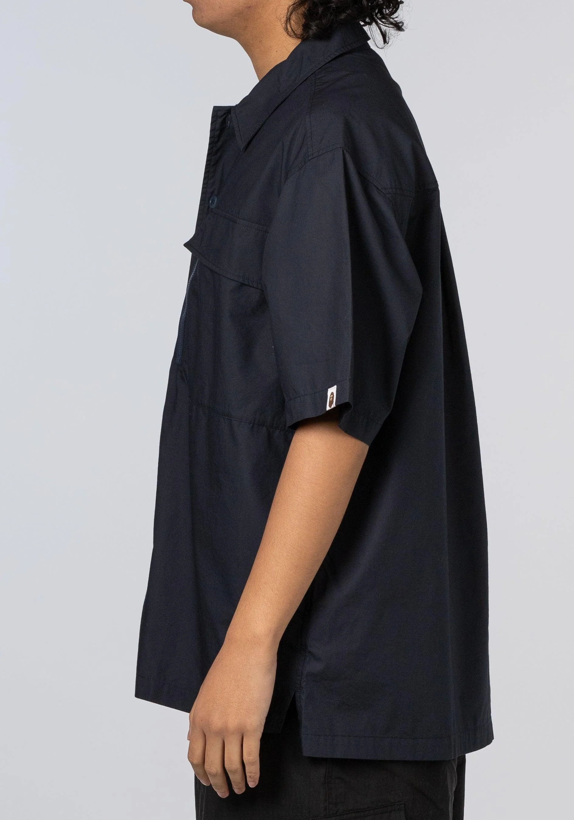 Big Pocket Relaxed Fit Shirt - Navy - Image 4