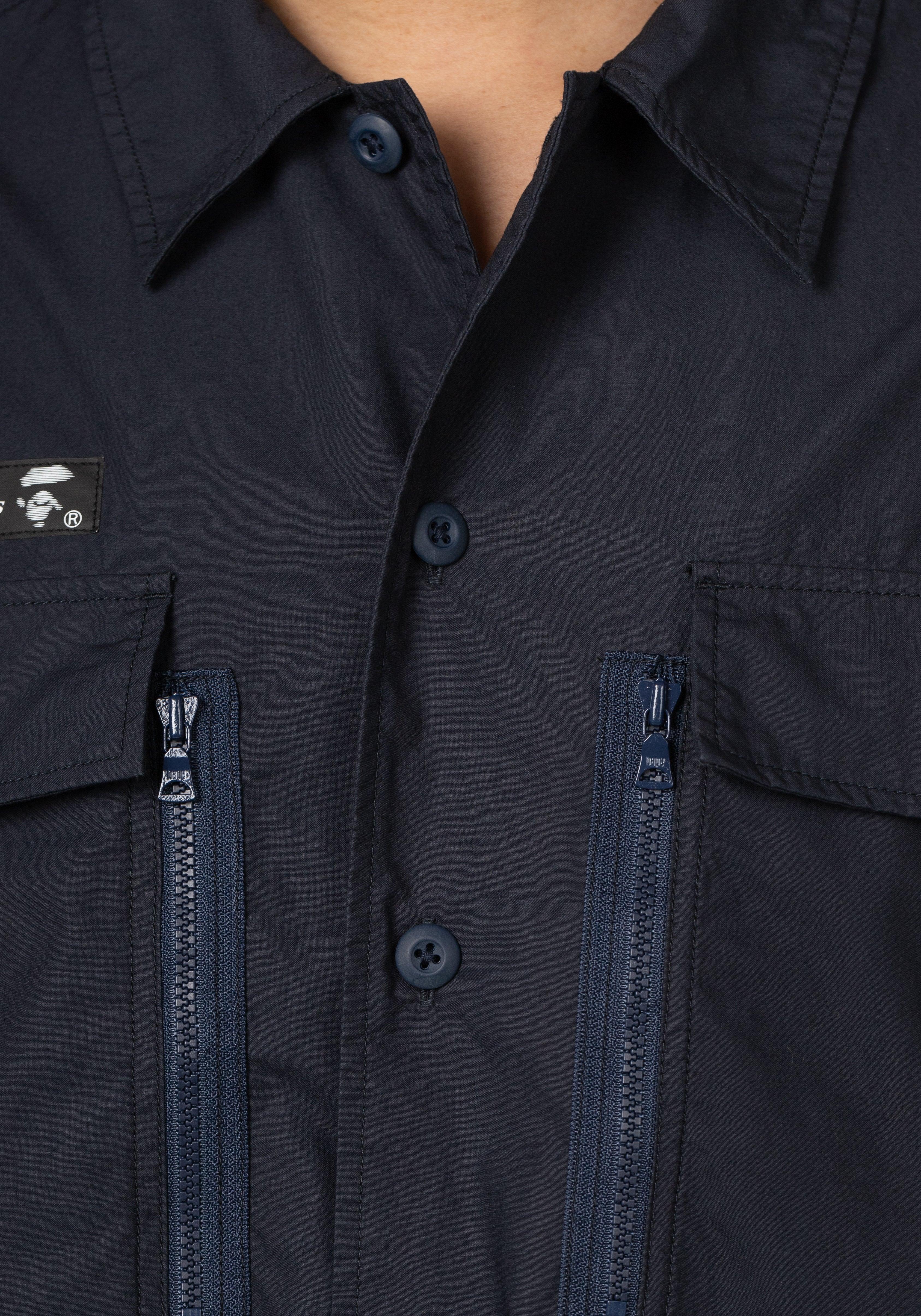 Big Pocket Relaxed Fit Shirt - Navy - Image 6