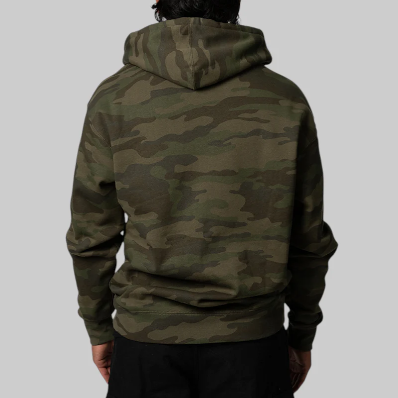 Blackletter Logo Zipped Hoodie - Camo - Image 4