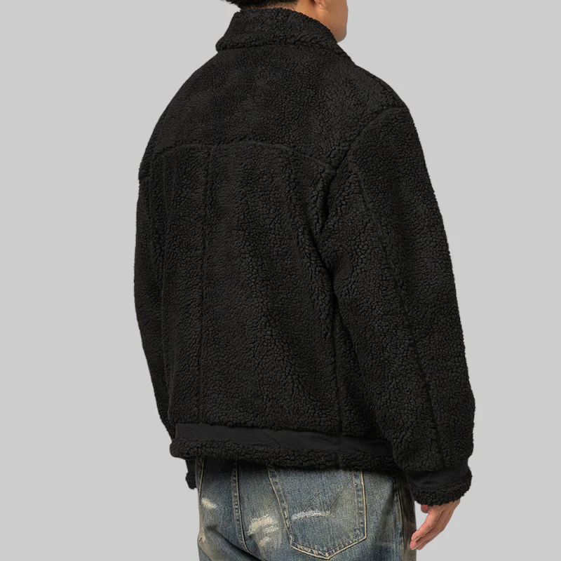 Boa Fleece B-3 Type Jacket - Black - Image 5