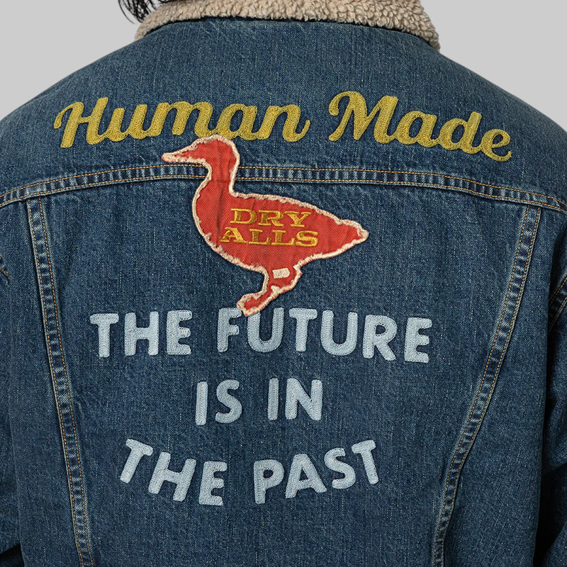 Boa Lined Denim Jacket - Indigo - Image 5