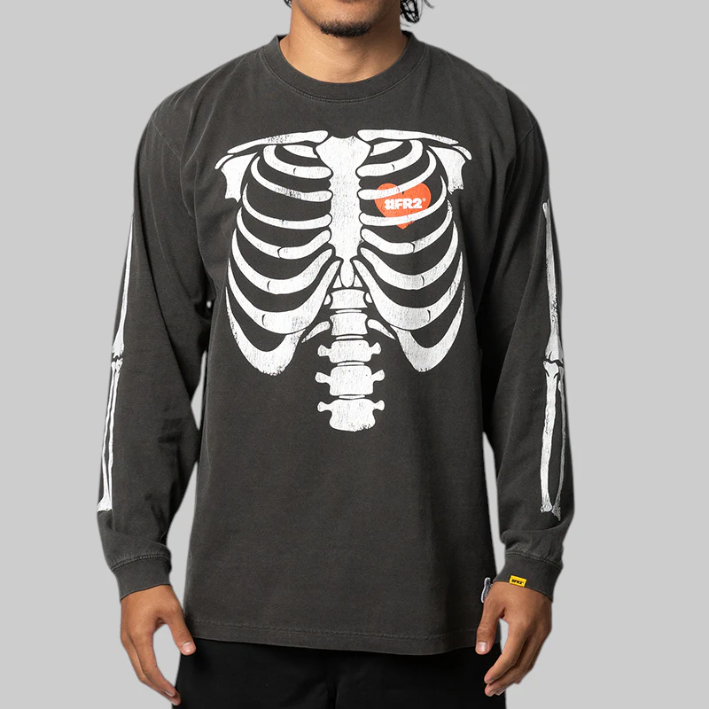 Bone Garment Dye Long Sleeve - Black