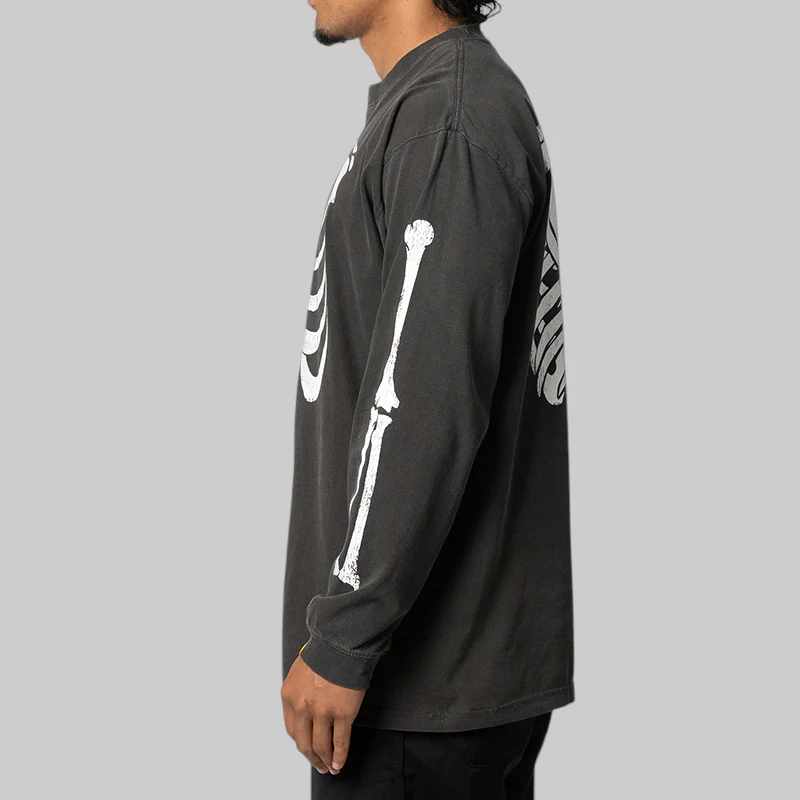Bone Garment Dye Long Sleeve - Black - Image 2