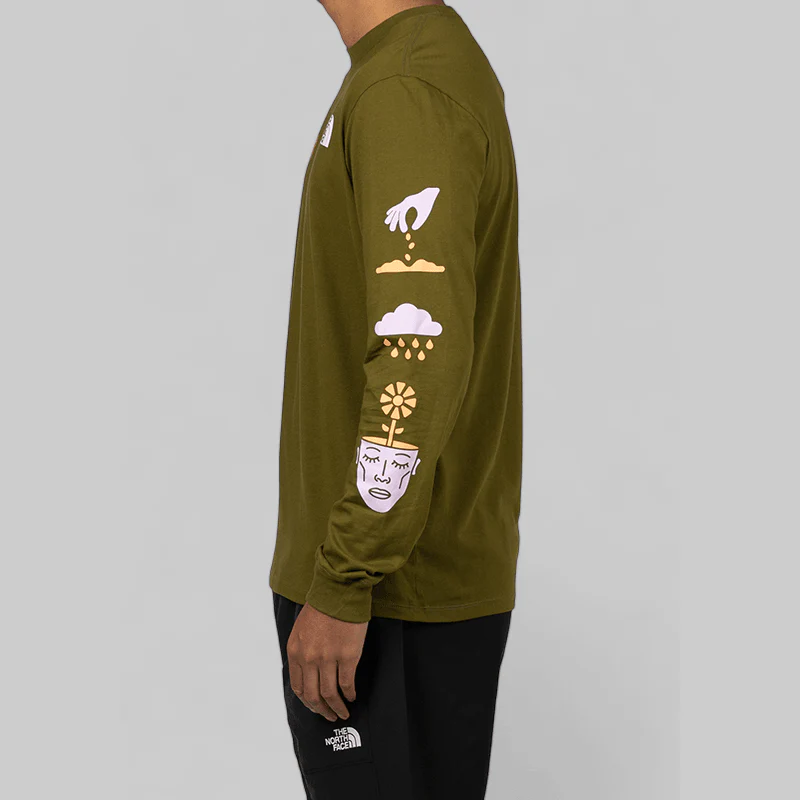Brand Proud Long Sleeve - Forest Olive/Snow - Image 2