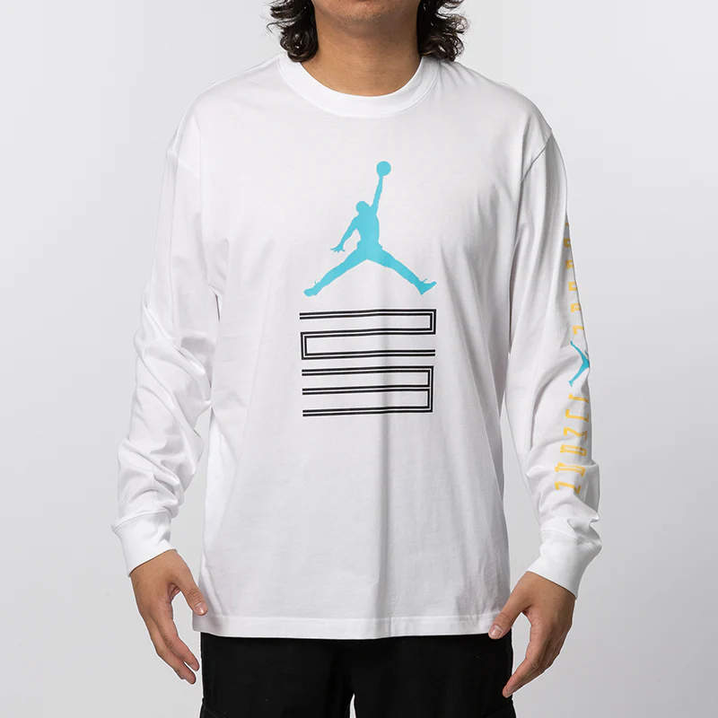 Brooklyn AJ11 Graphic Long Sleeve - White