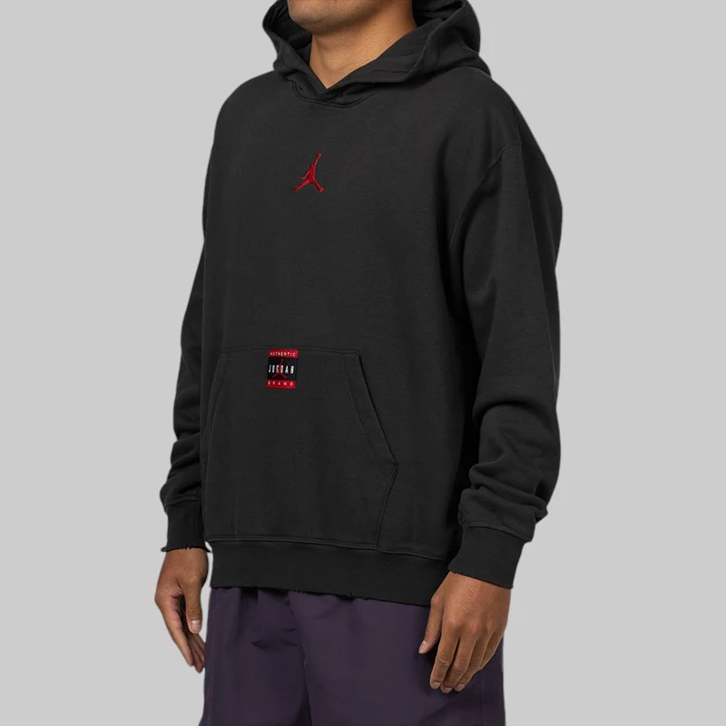 Brooklyn Fleece Hoodie - Off Noir/Gym Red - Image 2