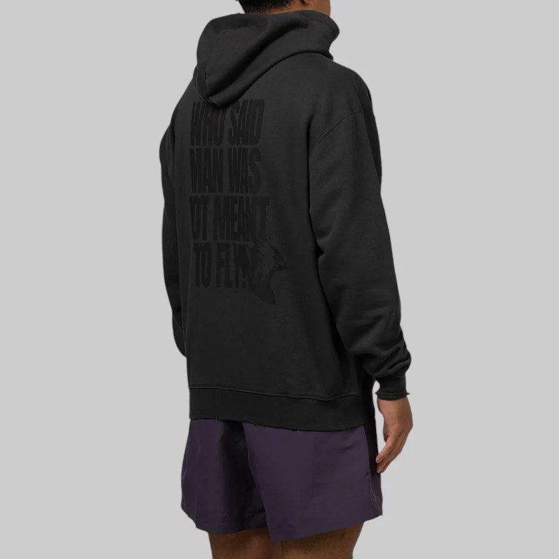 Brooklyn Fleece Hoodie - Off Noir/Gym Red - Image 5