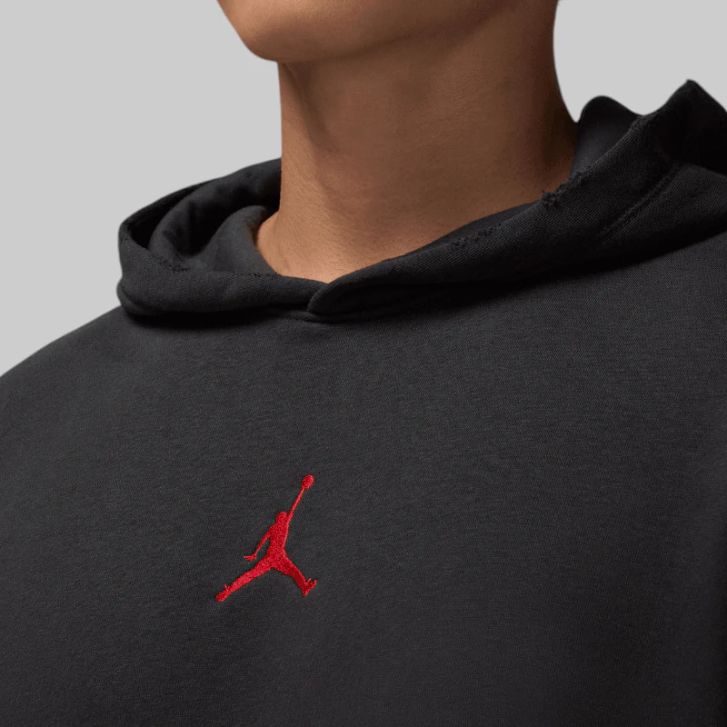 Brooklyn Fleece Hoodie - Off Noir/Gym Red - Image 8
