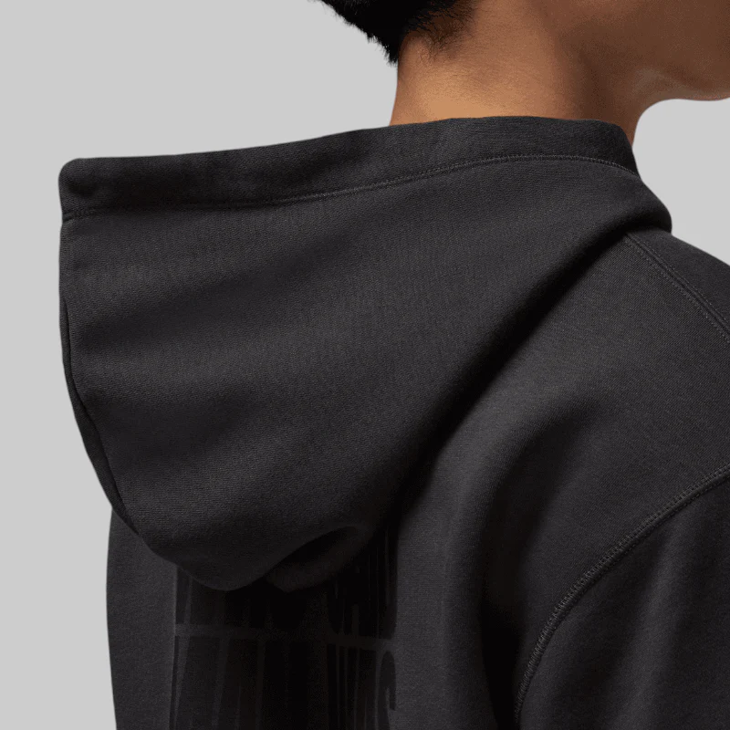 Brooklyn Fleece Hoodie - Off Noir/Gym Red - Image 9