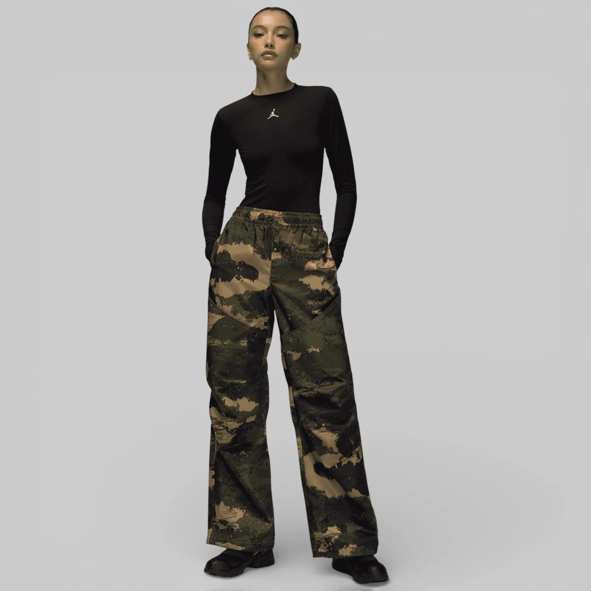 Brooklyn Long Sleeve Bodysuit - Black/White - Image 4