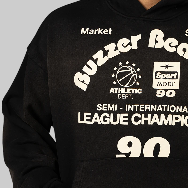 Buzzer Beaters Hoodie - Washed Black - Image 7
