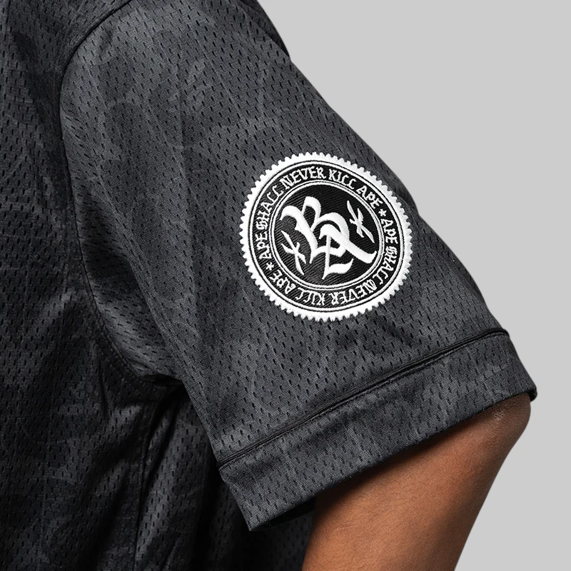Camo Stripe Baseball Shirt - Black - Image 5