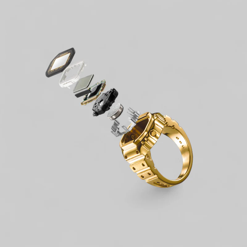 CRW-001G-9D - Full Metal Ring Watch - Image 3