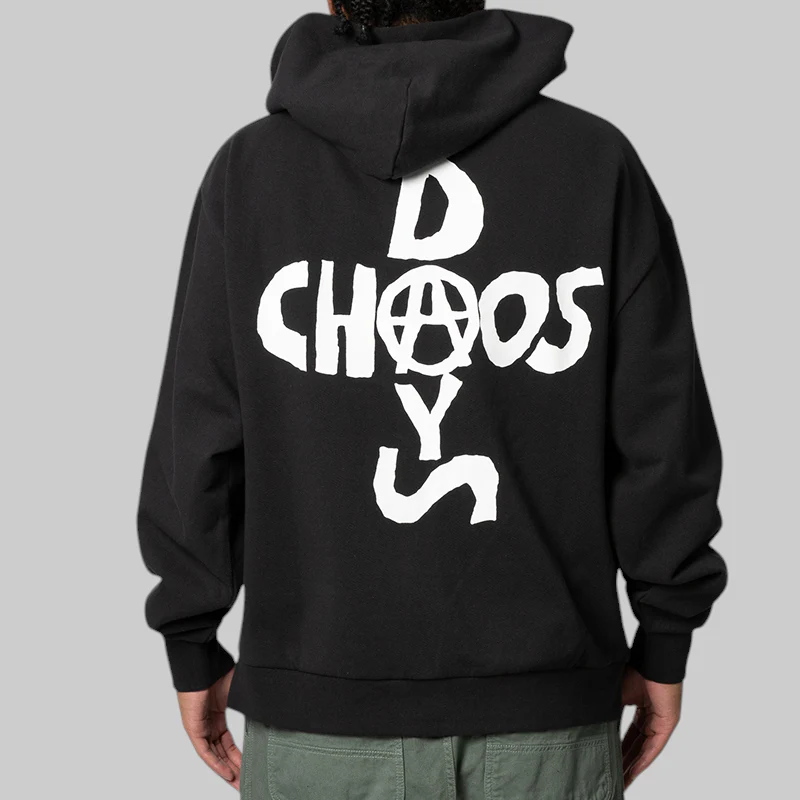 Chaos Days Zip Up Hoodie - Black - Image 2