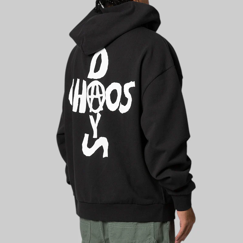 Chaos Days Zip Up Hoodie - Black - Image 5