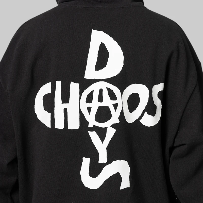 Chaos Days Zip Up Hoodie - Black - Image 6