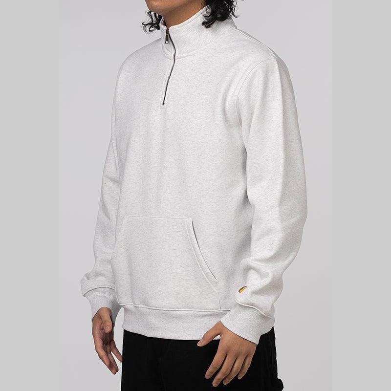 Chase Neck Zip Sweat - Ash Heather/Gold - Image 2