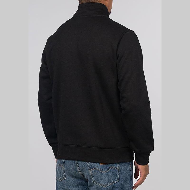Chase Neck Zip Sweat - Black/Gold - Image 5